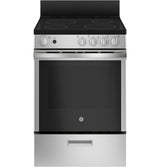 GE® ENERGY STAR® 24" Free-Standing/Slide-in Front Control Range with Steam Clean and Large Window