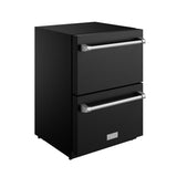 24 Inch Undercounter Built-in / Freestanding Drawer Freezer - Black/stainless Steel  Gordon Ramsay Series