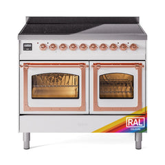 ILVE UNDI406NMPRAP Nostalgie II Noblesse 40 inch Induction Range (Triple Glass Door, RAL, Copper)