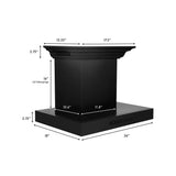 ZLINE Wall Mount Range Hood in Black Stainless Steel with Built-in ZLINE CrownSound Bluetooth Speakers (BSKENCRN-BT)