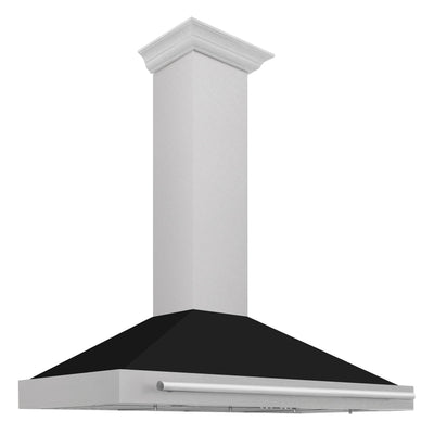 ZLINE 48 in. Convertible Fingerprint Resistant DuraSnow Stainless Steel Range Hood with Stainless Steel Handle (KB4SNX-48) [Color: Black Matte Shell]
