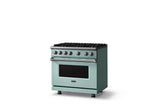 36"W. Sealed Burner Gas Range (Burner: 6b, Finish: Splash, Trim: Polished Chrome, Fuel: Natural Gas)
