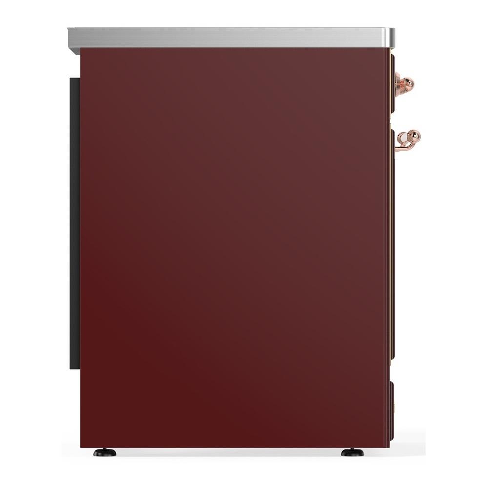 ILVE UMIB30NR3BUP Majestic III 30 inch Induction Range with 4 Elements, 4 cu. ft. Oven Capacity (Triple Glass Door, Burgundy, Copper)