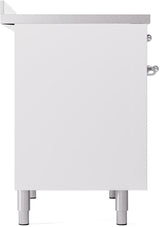 Nostalgie II 40 Inch Electric Freestanding Range in White with Chrome Trim