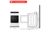 7.3 cu. ft. Ultra Large Capacity Smart Rear Control Ventless Dryer with Dual Inverter Heat Pump Technology and Inverter Direct Drive Motor System