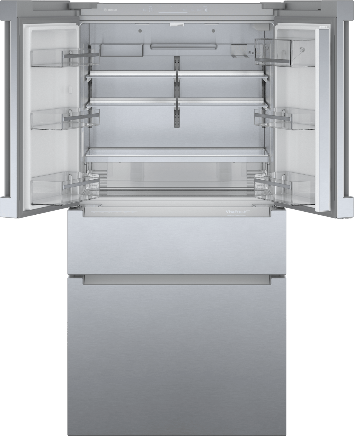 800 Series French Door Bottom Mount Refrigerator 36" Stainless steel (with anti-fingerprint)