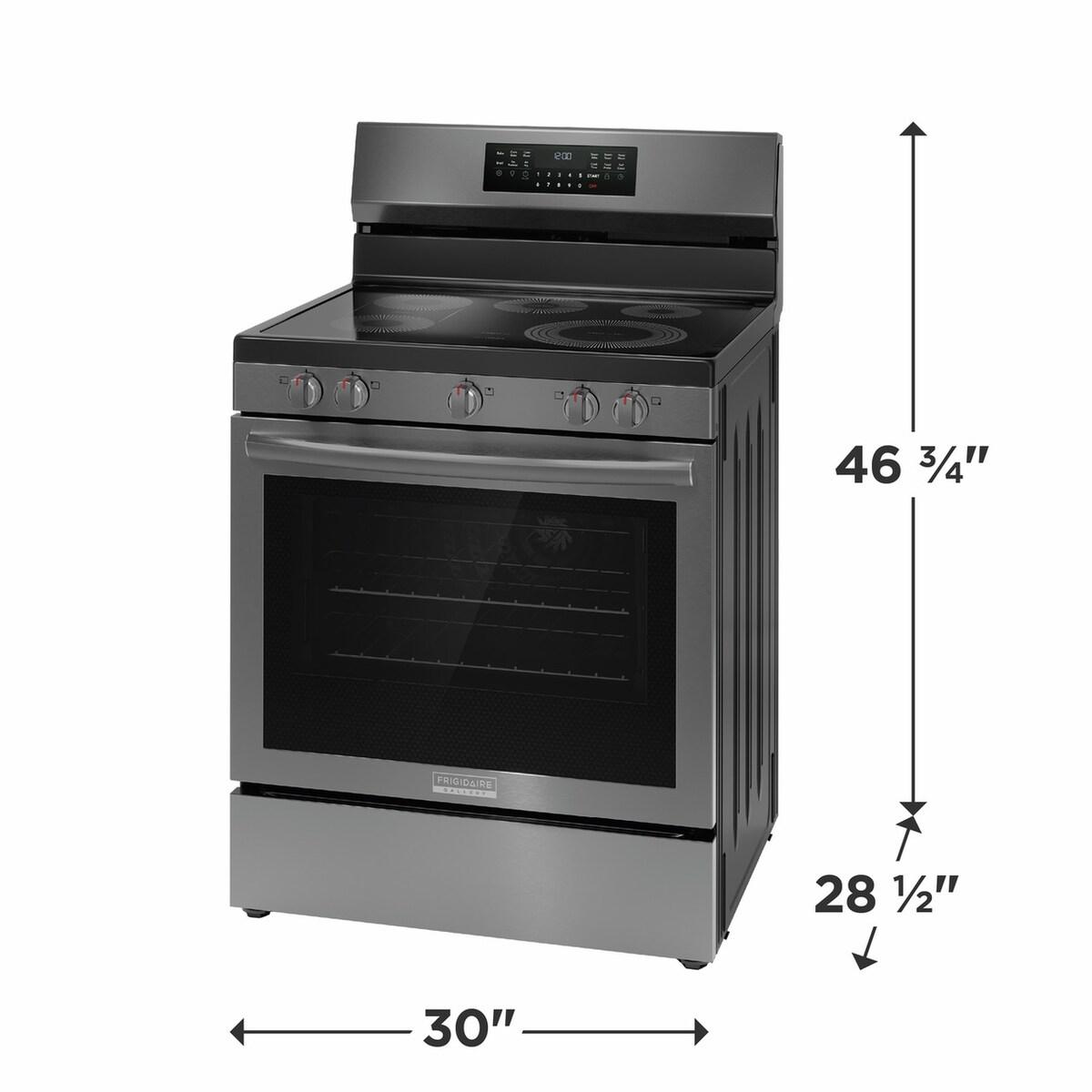 30" Rear Control Electric Range with Total Convection