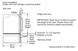 Benchmark™ Single Wall Oven 30'' Door hinge: Left, Stainless Steel