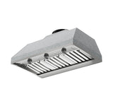 Outdoor Custom Insert for a 36" Wide Custom Hood, 1200 CFM, LED Lights, Pro Baffle Filters