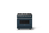 36"W. Dual Fuel Range (Burner: 6b, Finish: Squall, Trim: Polished Chrome, Fuel: Propane)