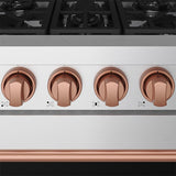 30 Inch Professional Gas With Precision Knob Control In Stainless Steel/rose Gold