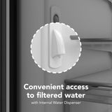 20 Cu. Ft. 36-Inch Counter-Depth French Door Refrigerator with Internal Water Dispenser