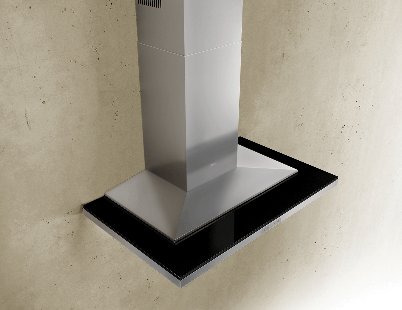Layers, Wall, 42", SS/Blk Glass, LED, BODY ONLY