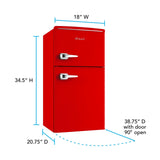 Avanti 3.1 Cu. Ft. Retro Compact Refrigerator - Seafoam Green
