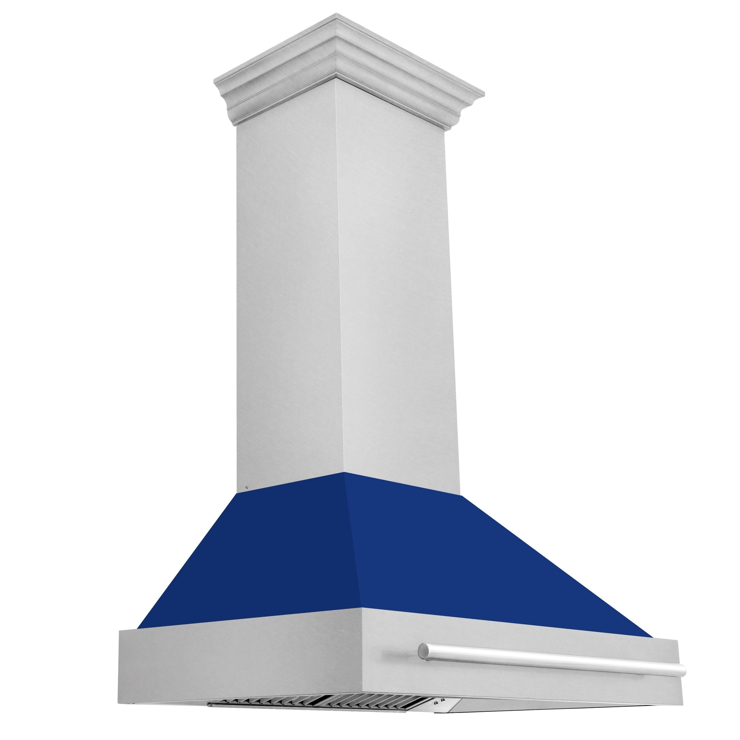 ZLINE 36 in. DuraSnow Stainless Steel Range Hood with DuraSnow Shell (8654SNX-36) [Color: Blue Gloss]