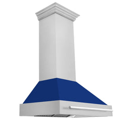 ZLINE 36 in. DuraSnow Stainless Steel Range Hood with DuraSnow Shell (8654SNX-36) [Color: Blue Gloss]