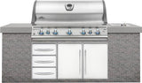 Built-In LEX 730 RBI Stainless Steel with Infrared Bottom and Rear Burners