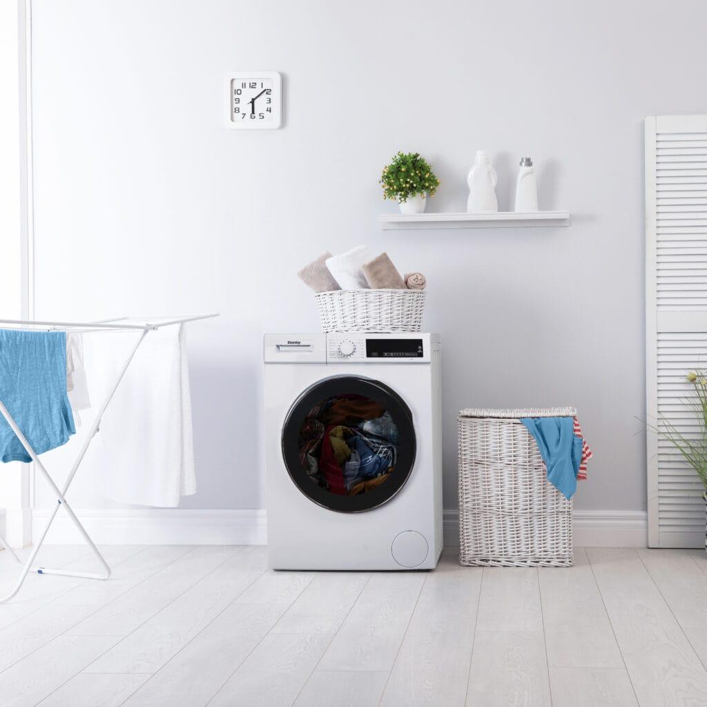 Danby 24-inch, 2.2 cu. ft. Stackable Front Load Washer with Steam in White