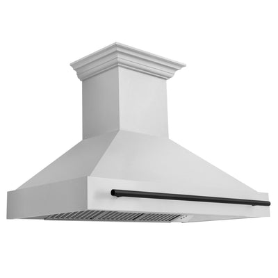 ZLINE 48 in. Autograph Edition Stainless Steel Range Hood with Stainless Steel Shell and Accented Handle (8654STZ-48) [Color: Matte Black]