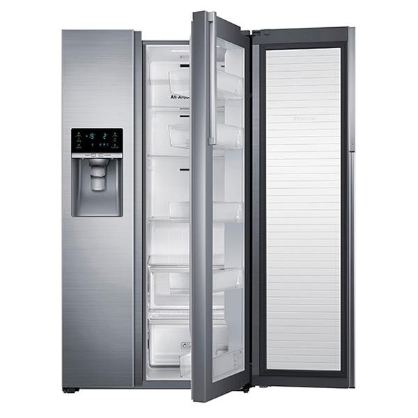 22 cu. ft. Capacity Counter Depth Side-by-Side Food ShowCase Refrigerator (Stainless Steel)