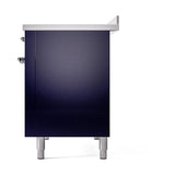 ILVE UNI486QNMPMBC Nostalgie II Noblesse 48 inch Induction Range (Solid Door, Midnight Blue, Chrome)