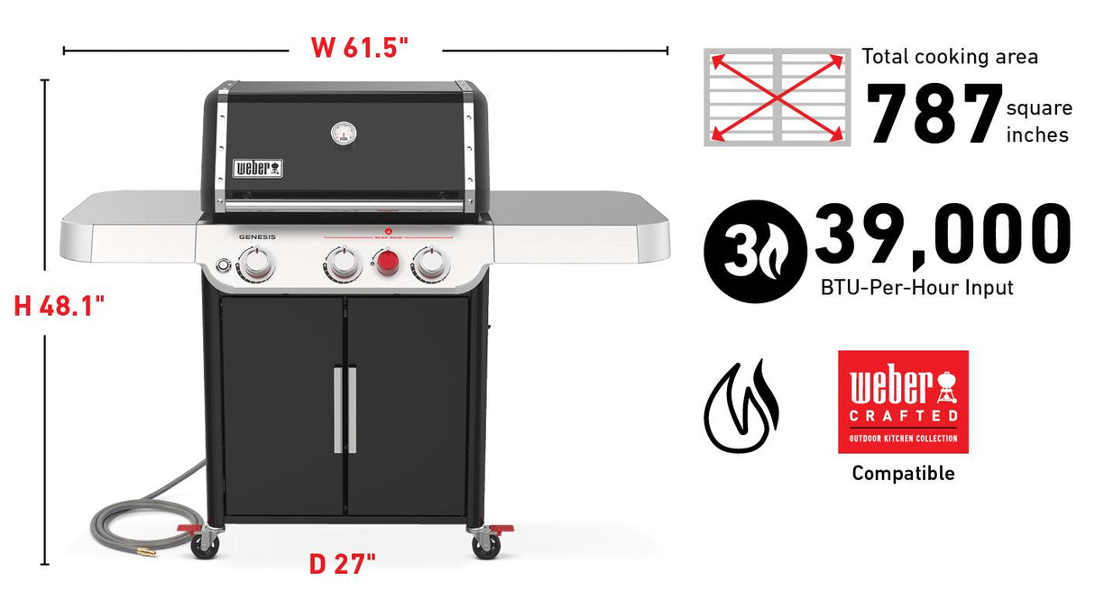 Genesis E-325s Gas Grill (Natural Gas) - Copper
