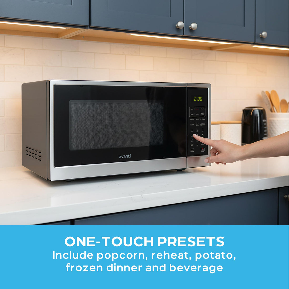 Avanti Microwave Air Fry, Convection Oven 3-in-1, 1.3 cu. ft. Capacity, in Black/Stainless Steel (MTAF130K3S)