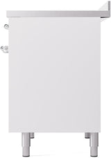 Nostalgie II 40 Inch Electric Freestanding Range in White with Chrome Trim