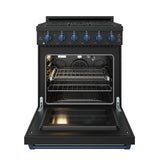 30 Inch Professional Gas With Precision Knob Control In Black/blue