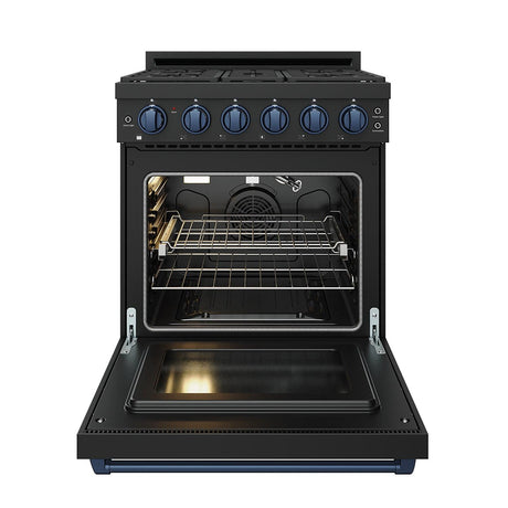 30 Inch Professional Liquid Propane With Precision Knob Control In Black/blue