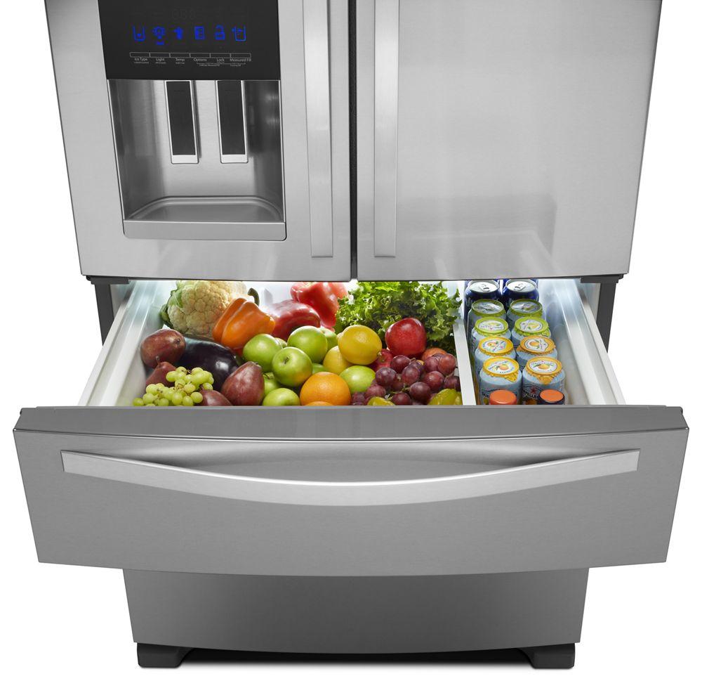 36-inch Wide French Door Refrigerator with External Refrigerated Drawer - 25 cu. ft.