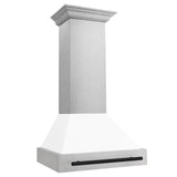 30 in. ZLINE Autograph Edition DuraSnow Stainless Steel Range Hood with White Matte Shell and Accented Handle (8654SNZ-WM30) [Color: Matte Black]