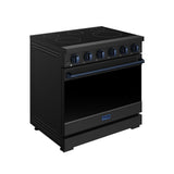 36 Inch Professional Electric Range In Black/blue  Gordon Ramsay Series