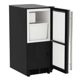 15-In Built-In Crescent Ice Maker with Door Style - Stainless Steel