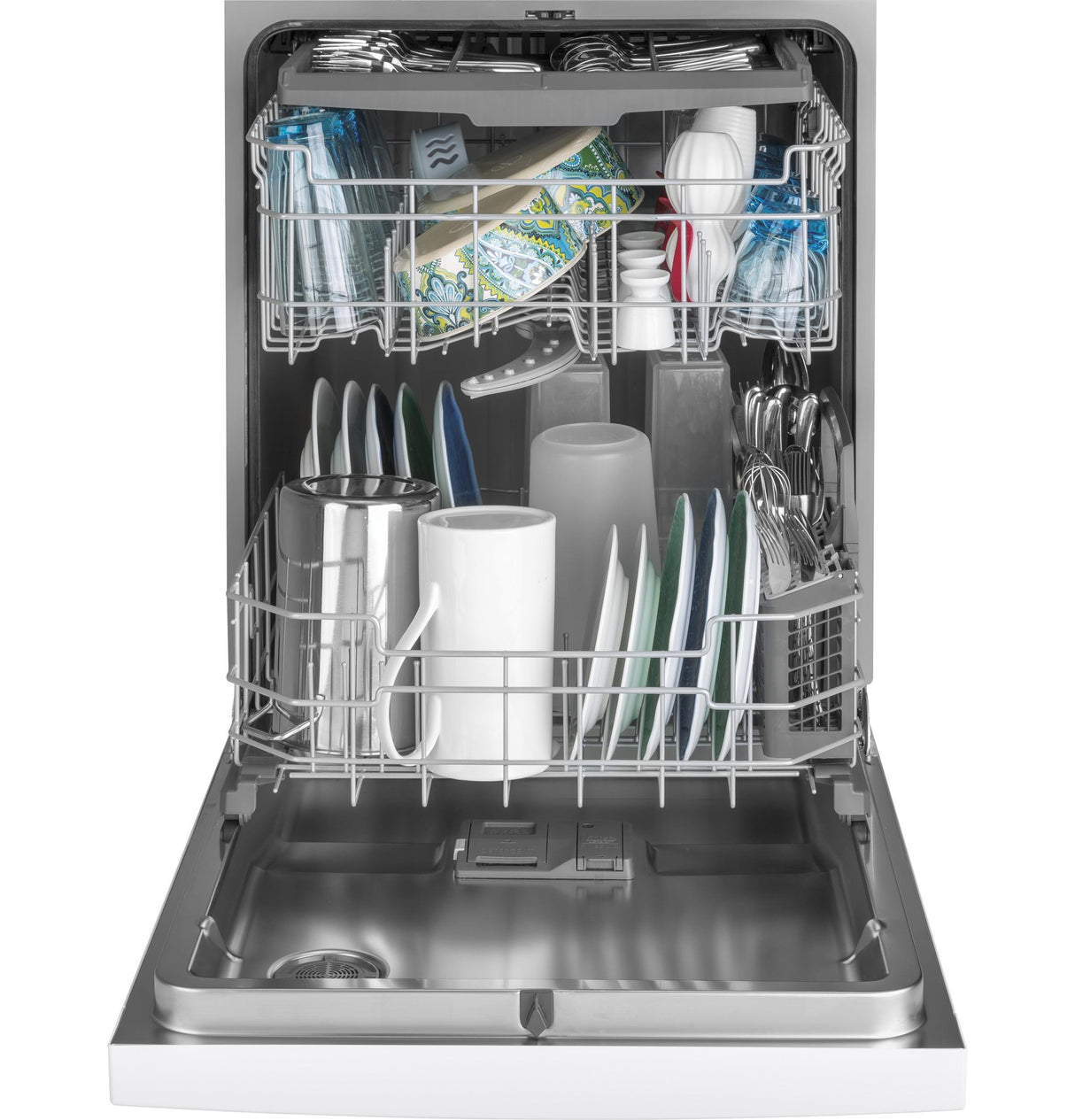 GE® Front Control with Stainless Interior Door Dishwasher with Sanitize Cycle & Dry Boost