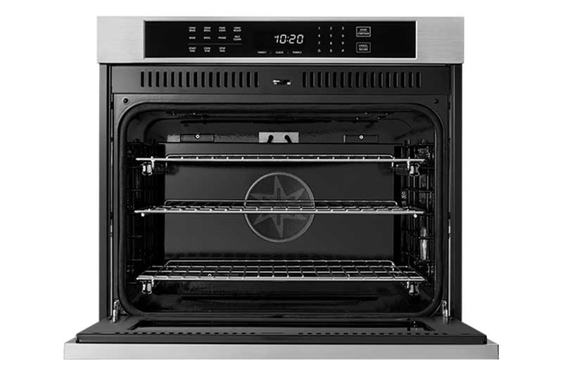 27" Single Wall Oven, Silver Stainless Steel with Flush Handle