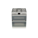 Café™ 30" Smart Slide-In, Front-Control, Gas Double-Oven Range with Convection in Platinum Glass