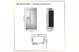 LG SIGNATURE 26 cu. ft. Smart Side-by-Side Built-In Refrigerator with Ice & Water Dispenser