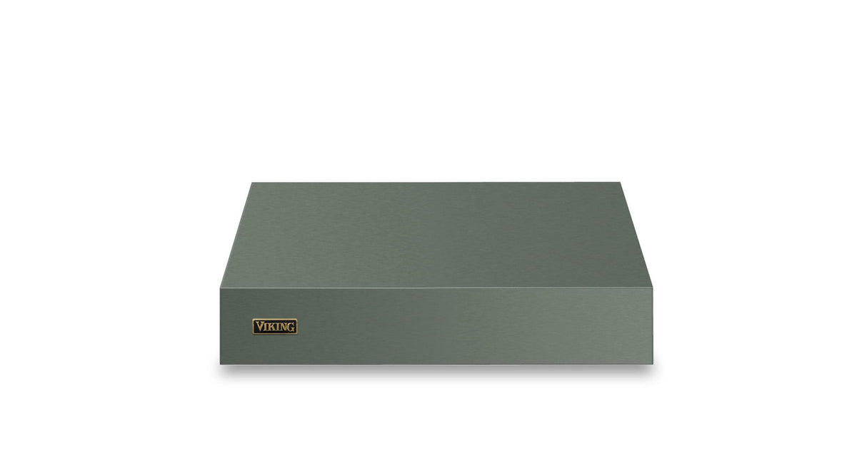 30"W. 12"H. Wall Hood + Ventilator (Finish: Eucalyptus, Trim: Brushed Brass)