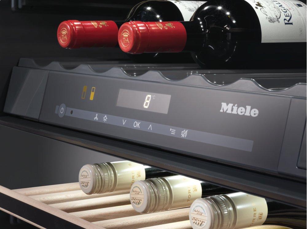 KWT 6322 UG - Built-under wine storage unit with FlexiFrame and Push2open for greater versatility and top-quality design.