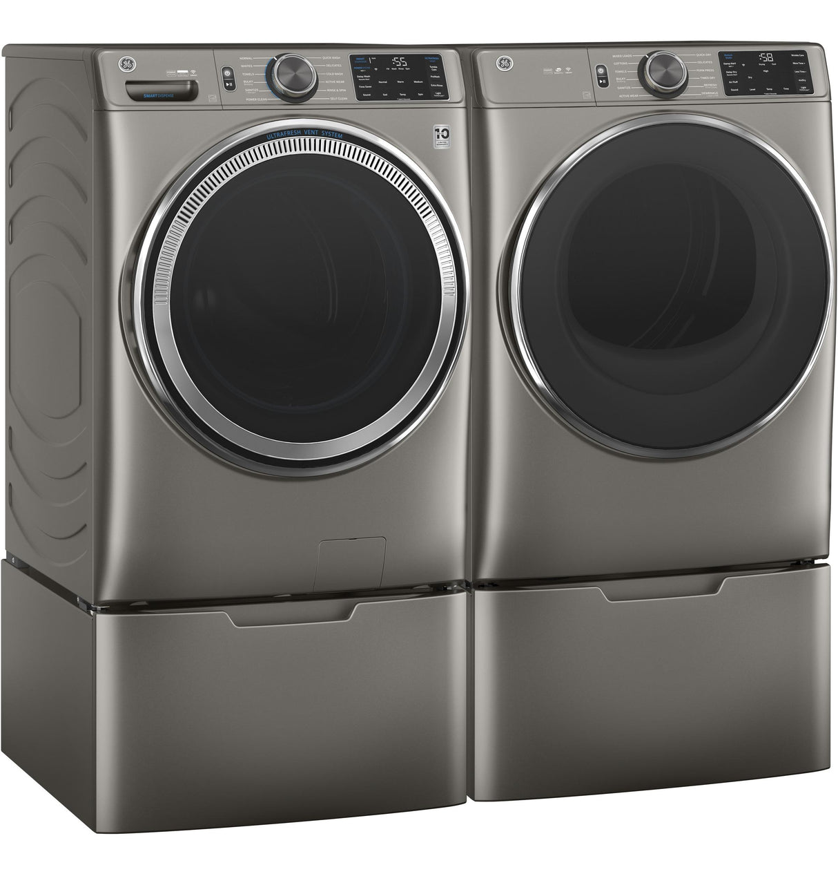 GE® ENERGY STAR® 7.8 cu. ft. Capacity Smart Front Load Electric Dryer with Steam and Sanitize Cycle