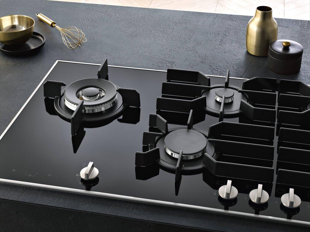 KM 3054 G - Gas cooktop with electronic functions for maximum safety and user convenience.