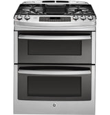 GE Profile™ Series 30" Slide-In Front Control Double Oven Gas Range