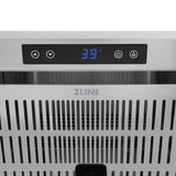 ZLINE Autograph Edition 24 in. Touchstone 168 Can Outdoor-Rated Dual Refrigerator Drawer with DuraSnow' Stainless Steel Doors and Matte Black Handles (RDSOZ-SN-24-MB)