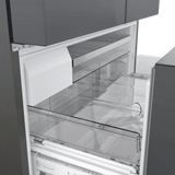 800 Series French Door Bottom Mount Refrigerator 36" Black Stainless Steel