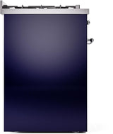 Nostalgie II 30 Inch Dual Fuel Liquid Propane Freestanding Range in Blue with Chrome Trim
