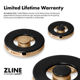 ZLINE Autograph Edition 36 in. 5.2 cu. ft. Paramount Gas Range with 6 Burner DuoPro? Cooktop and Convection Gas Oven in Stainless Steel with Champagne Bronze Helix Handle and Accents (PSGRZ-36-KCB)