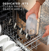 GE® ENERGY STAR® Front Control with Stainless Steel Interior Dishwasher with Sanitize Cycle