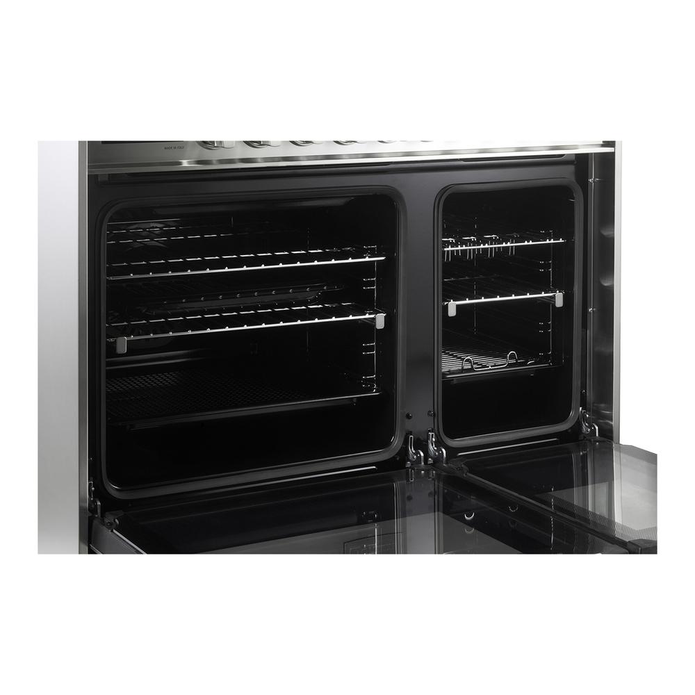 Verona VUFSGE365DSS 36 inch Ultima Collection Double Oven Dual Fuel Range with 5 Brass Burners, 4.1 cu. ft. Total Oven Capacity