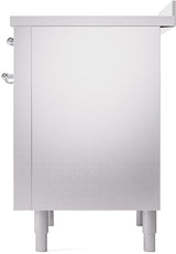 Nostalgie II 36 Inch Electric Freestanding Range in Stainless Steel with Chrome Trim